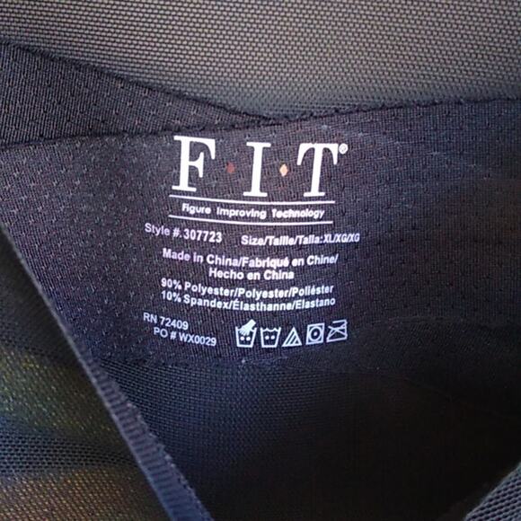 F.I.T Mesh Fitted Shape wear Body Suit Black - Picture 4 of 10